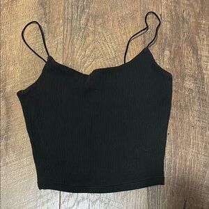 Garage Black Ribbed Women's Tank Top